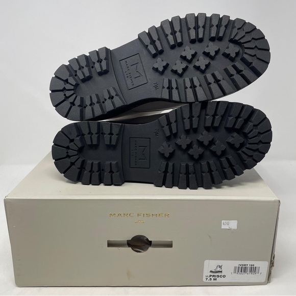 Marc Fisher Prisco Lug Sole Platform Boot Leather Cream Ivory White - NWT - Picture 12 of 13